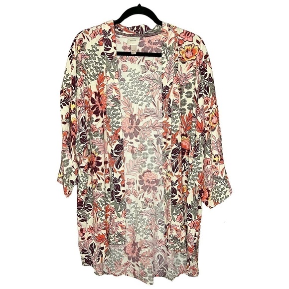 Knox Rose Floral Print Kimono Open Jacket - M/L - Picture 2 of 5